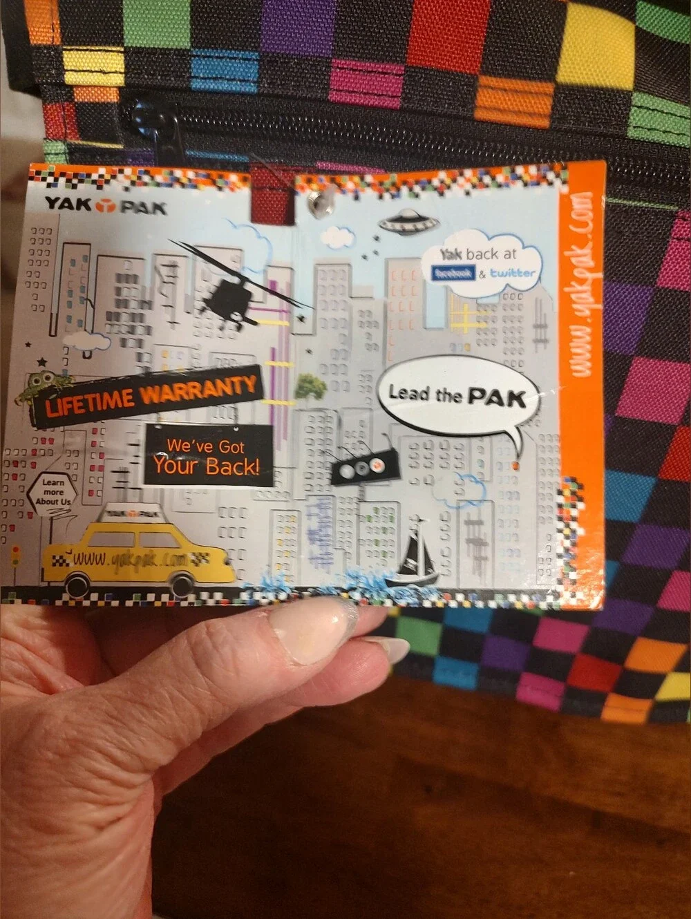 Multicolor Checkerboard Messenger Bag